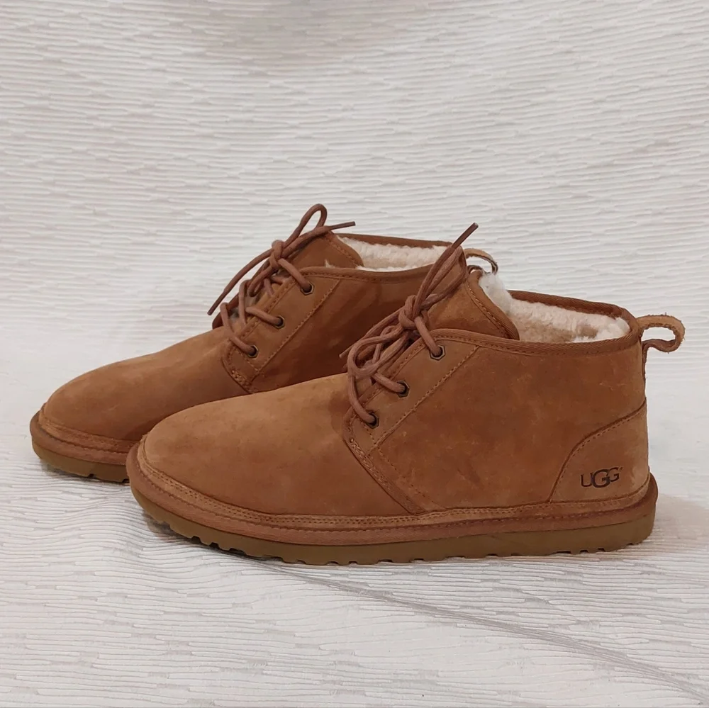 UGG Men's Tan Suede Neumel Lace Up Shoes Size 13